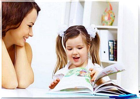 classic fairy tales - mother and daughter reading