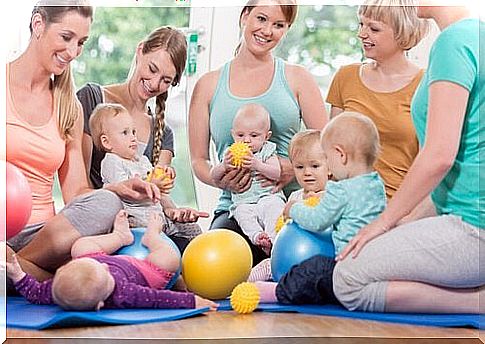 Baby gyms in the toddler group