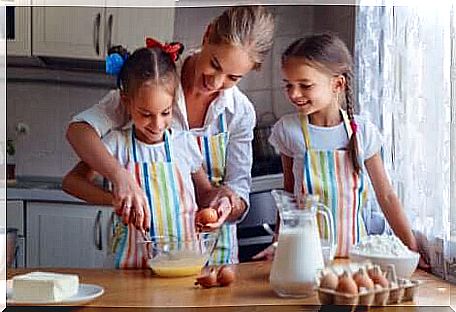 During the exit restrictions: family cooks together