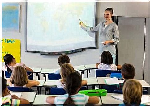 Children and teacher in the classroom